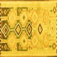 thumbnail image 1 of Ahgly Company Machine Washable Indoor Square Southwestern Yellow Country Area Rugs, 8' Square, 1 of 4