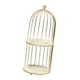 thumbnail image 3 of Perfume Rack Makeup Jewelry Display Shelf Creams Tray White bedroom accessories room gold 2 Tier, 3 of 9