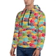 thumbnail image 3 of Uemuo Colorful Fish 2 Pattern Men's Hoodie - Casual Pullover Hoodie with Kangaroo Pocket, Stylish Hooded Sweatshirt for Everyday Wear-Medium, 3 of 7