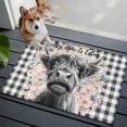 thumbnail image 3 of Entryway Rug 2'x3', Black Cow Floral Small Rug for Kitchen Bathroom Door Mat Indoor Entrance, Black Buffalo Plaid Farmhouse Animals Non-Slip Area Rugs Floor Mats Carpet Front Door Rugs, 3 of 8