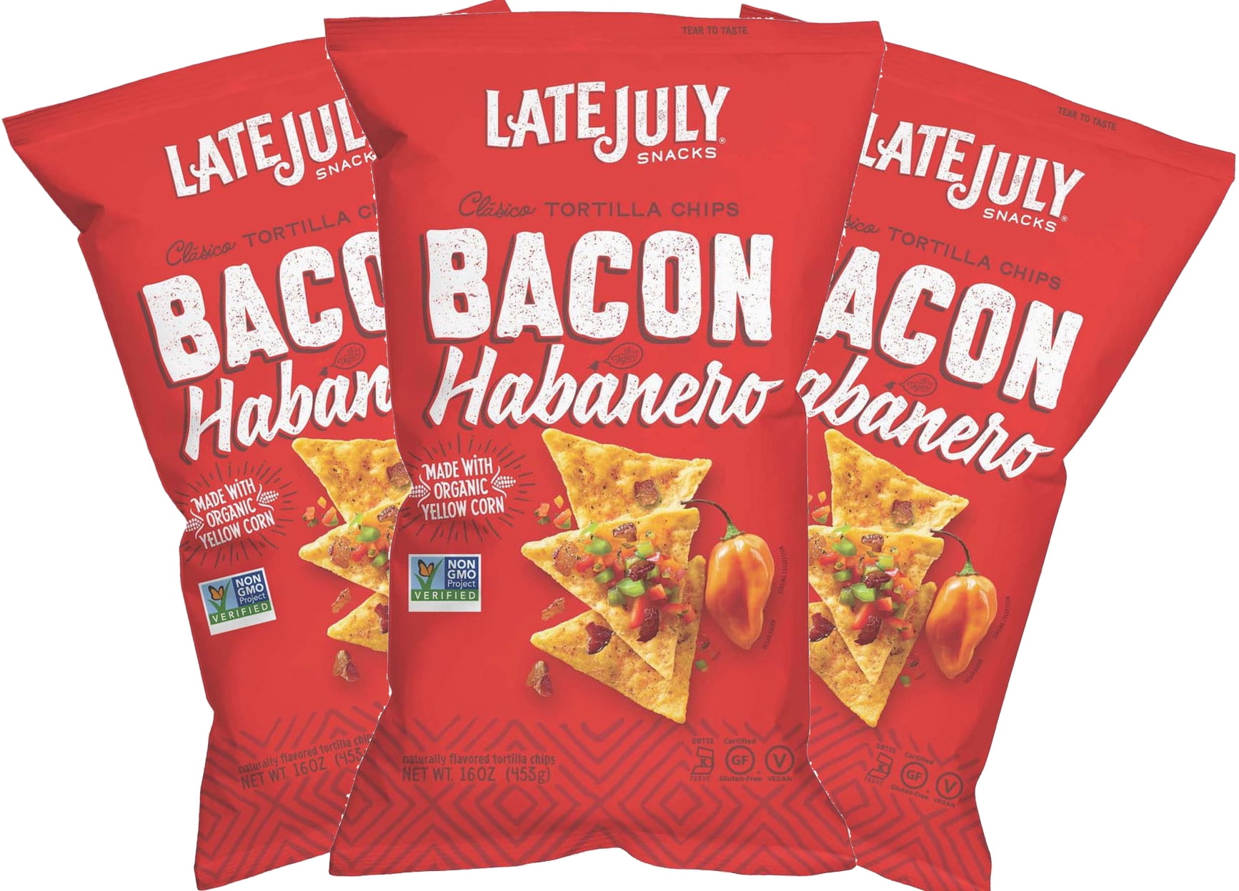 Late July Snacks Bacon Habanero Tortilla Chips, 16 oz.