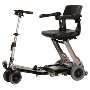 Free Rider USA - Luggie Elite - Lightweight Foldable Scooter - 4-Wheel - Black - PHILLIPS POWER PACKAGE TM - $500 VALUE