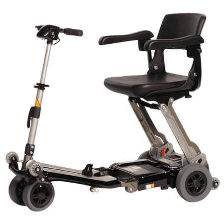 Free Rider USA - Luggie Elite - Lightweight Foldable Scooter - 4-Wheel - Black - PHILLIPS POWER PACKAGE TM - $500 VALUE