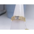 thumbnail image 2 of Dazzlingrock Collection 1.00 Carat (ctw) Princess White Diamond Split Shank Engagement Ring Matching Band Set for Her | 10K Yellow Gold, Size 7, 2 of 5