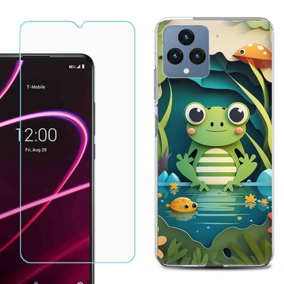 OneToughShield ® for T-Mobile Revvl 6x 5G Shockproof Phone Case, with Tempered Glass Screen Protector - Frog Craft