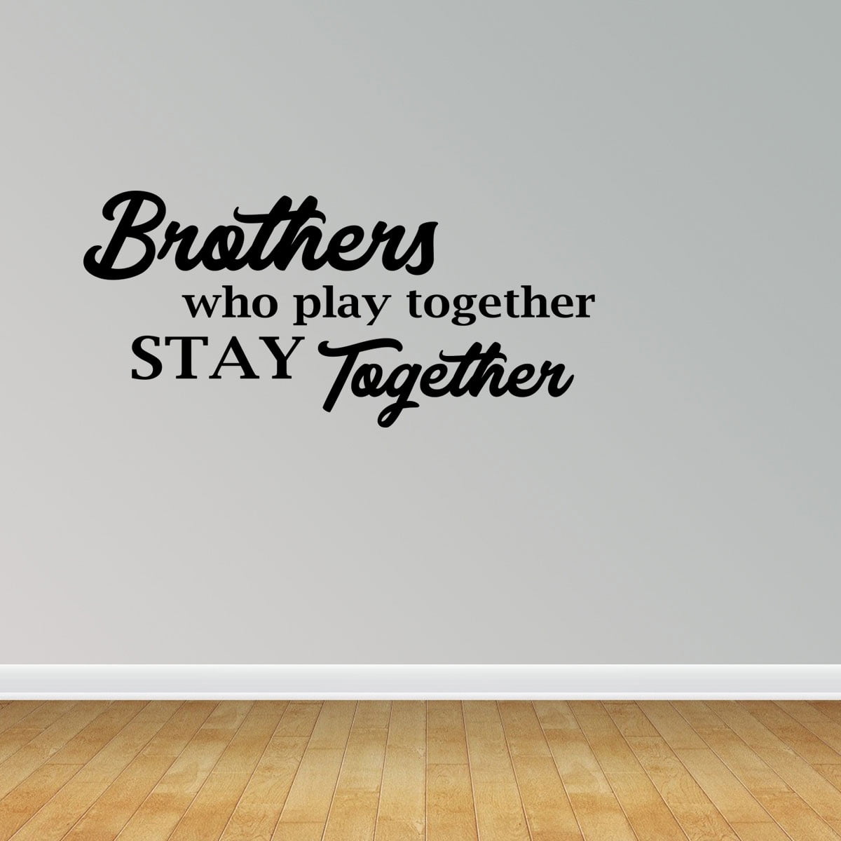 Wall Decal Sticker Quote Vinyl Lettering Brothers Play Together Boy's Room B33 