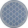 thumbnail image 1 of Safavieh Courtyard Blue Indoor Outdoor Rug - Round 6'7", 1 of 5