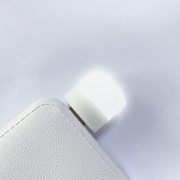 COMPUKAS Simple Desktop Lamp USB Plug-in White PVC Compact Design 4Pcs