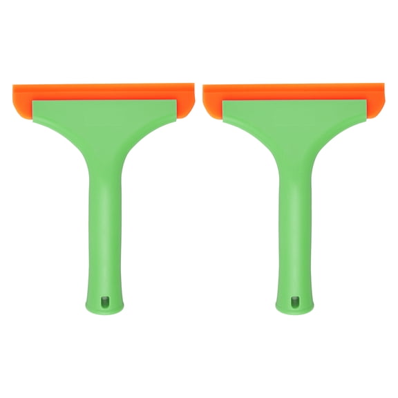 Uxcell 2pcs Squeegee 6 Inch Length Auto Water Blade Shower Squeegee with Non-Slip Handle for Windshield Window Cleaner Glass Door, Green