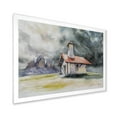 thumbnail image 2 of Designart 'Storm On A Rustic House On Mountain Top ' Country Framed Art Print, 2 of 4