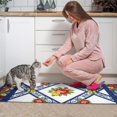 thumbnail image 3 of Pioneer Flower Floral Print Pattern Kitchen Rugs Sets Of 2, Anti Fatigue Non Slip Washable Floor Mats for Kitchen Sink Laundry, 17X30 Inch + 17X47 Inch, 3 of 6