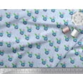 thumbnail image 3 of Soimoi Blue Cotton Duck Fabric Waterdrop & Artistic Floral Print Sewing Fabric Yard 42 Inch Wide, 3 of 3