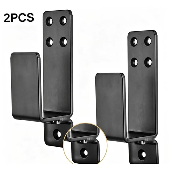 Vruelia Door Barricade Brackets,2 Pack Drop Open Bar Holder for Home Security, 2X4 Bar Brackets