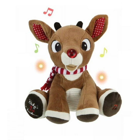 Rudolph Babys First Christmas Plush with Music and Lights