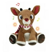 KIDS PREFERRED Rudolph The Red-Nosed Reindeer Musical Animal, Baby's First Christmas Plush, 8 Inches