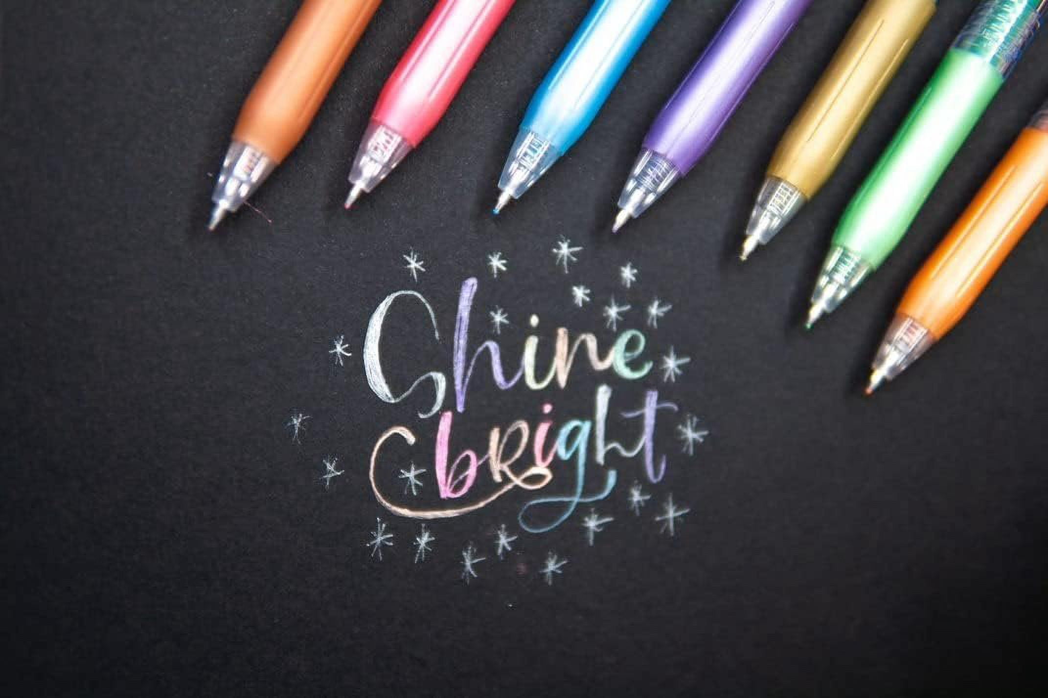Zebra Pen Sarasa Clip Decoshine Retractable Gel Pen, Fine Point, 0.5mm, Assorted Metallic Gel Ink, 9-Pack, 49009