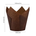 thumbnail image 4 of KOYPTL 50PCS Tulip Cupcake Liners Muffin Liners for Baking,Parchment Paper Cups Greaseproof Cupcake Wrappers,Sturdy Easy to Use for Party Holiday Christmas Easter Homemade Bakery Standard Size Coffee, 4 of 7