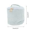 thumbnail image 2 of Unique Bargains 1 Pc Organizational Cylinder Dots Makeup Bag for Travel Blue Plush, 2 of 5