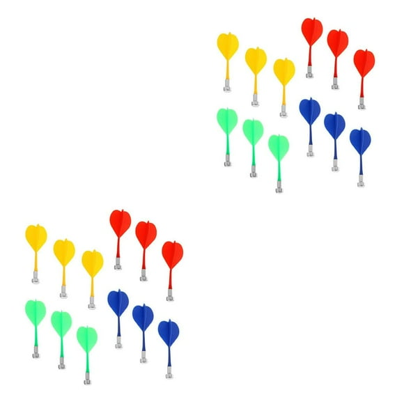 Naiovety 12 Pieces/Set Wear-resistant Magnetic Darts Flat Boomerang Safety Wing Head Plastic Strong Adsorption Replacement Darts 2piezas
