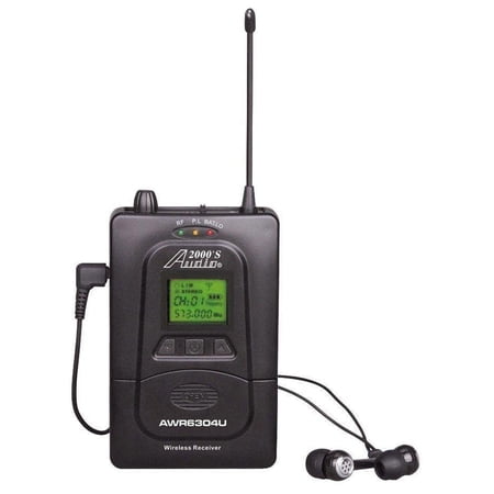Audio 2000s AWR6304U Bodypack Receiver for Professional UHF Wireless In-Ear Monitoring System 500MHz