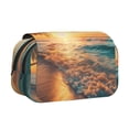 thumbnail image 1 of Easygdp Tropical Sunset Beach Scene para Estuche de Lápices con Tapa Flip, Suministros de Oficina y Universidad para Adolescentes y Adultos, 1 of 7