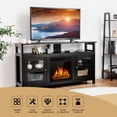 thumbnail image 5 of Gymax 58'' Fireplace TV Stand W/18'' 1500W Electric Fireplace up to 65'' Black, 5 of 10