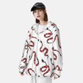 thumbnail image 5 of Kdxio Red Snake Print Women Men Sun Protection UPF 50+ Jackets Zip Up Long Sleeve Hoodie Hiking Lightweight with Pockets, 5 of 8