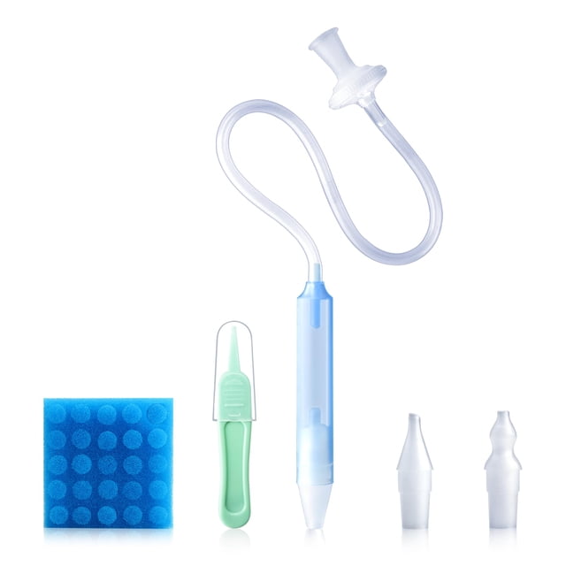 Aspirador Nasal para Bebé VIMAZ con Puntas de Silicona, Filtros y Pinza