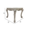 thumbnail image 5 of Benjara Ally 28" Side End Table- Aspen Wood- Classic Scrollwork- Polyresin, 5 of 5