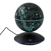 Loyalheartdy 6 Magnetic Levitation Globe ABS LED Color Light Floating World Map Globe for Home Office 12V 1000mA 5-10W