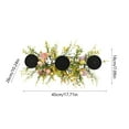 thumbnail image 3 of YingYouFu Flower Candle Holder Centerpiece for Table, 3 Wick Candle Holde with Flowers and Green Leaves, Spring Summer Decorations for Table Centerpiece Dining Room Desktop Indoor Home Decor, 3 of 6