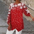 thumbnail image 1 of Qertyioot Chandail en Molleton de Noël pour Femmes Mode Décontractée Manches Longues Col en V Chandail, 1 of 5