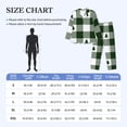 thumbnail image 4 of Disketp Green White Lumberjack Plaid Mens Pajama Set, Soft Warm Long Sleeve Sleepwear, Cozy Button-Down Pjs for Men-Small, 4 of 7
