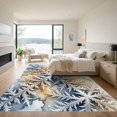 thumbnail image 3 of ODIKA 2'x3' Machine Washable Non-Slip Area Rug, Abstract White High Traffic Rug, Blue, 981471, 3 of 7