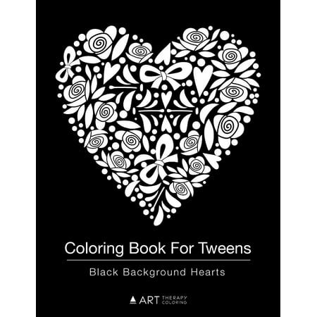 Where To Buy Teen Bedding Coloring Book For Tweens : Black Background Hearts: Colouring Book for Teenagers, Young Adults, Boys, Girls, Ages 9-12, 13-16, Cute Arts & Craft Gift, Detailed Designs for Relaxation & Mindfulness ()