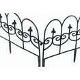thumbnail image 5 of Vinyl Wrought Iron- Look Garden Ornamental Edging, Lawn Picket Fence Landscape Panel Border, Flower Bed Barrier, 5 of 10