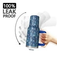 thumbnail image 3 of Blue Christmas Snowflake Pattern Tumbler with Handle and Lid,40oz Double Wall Vacuum Insulated Tumbler,Cups Gift for Women and Men, 3 of 7