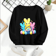 thumbnail image 5 of Little Boy Colorful Easter Bunnies Crewneck Sweatshirt - 100% Cotton Long Sleeve Pullover for Easter and Casual Wear, 5 of 6