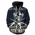 thumbnail image 1 of Sudadera con capucha y cremallera para hombre, diseño de astronauta de dibujos animados, unisex, estilo Harajuku, con capucha, manga larga, gran tamaño, con estampado 3D, estilo hip hop., 1 of 6