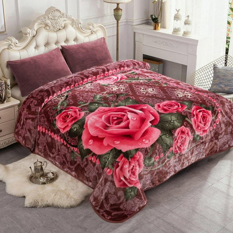 Burgundy plush blanket new arrivals