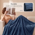 thumbnail image 7 of SoComfy by Bedelite Flannel Fleece Throw Blanket, Soft Plush Warm Lightweight,50 x 60 in,&nbsp;Navy, 7 of 7