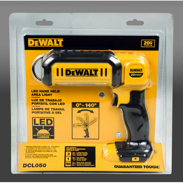 DeWalt DCL050 20V MAX Lithium-Ion Cordless LED Hand Held Area 