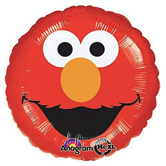 18" Elmo Head Character Authentic licensed Theme Red Foil / Mylar Balloons