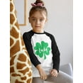 thumbnail image 4 of Tstars Boys Unisex Irish Lucky Clover Kids St Patricks Day Shirts Cute Gift for Boys Irish Shirt Pride Proud Irish Toddler Raglan 3-4 Sleeve Baseball Tee, 4 of 6