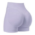 thumbnail image 5 of OSOLU Womens Workout Seamless Scrunch Lifting Shorts High Waist Gym Yoga Shorts Sports Soft Tummy Control Workout Athletic Gym Bottoms Light Purple XL, 5 of 5