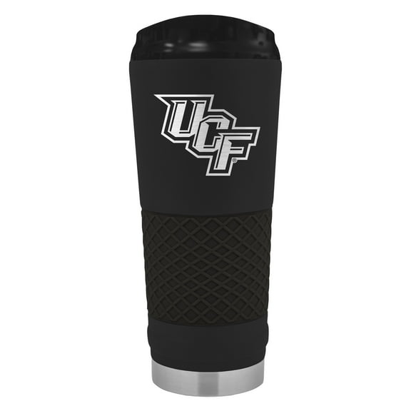 Central Florida 24 ounce vacuum insulated stainless steel tumbler in black powder coat and laser etched team logo