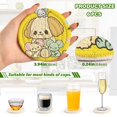 thumbnail image 3 of Haosy Set of 6 Drink Woven Coaster with Holder Heat Resistant Non-Slip Bar Coasters 4 Inches Adorable Dog and Mouse, 3 of 7