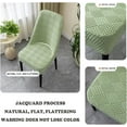 thumbnail image 5 of Jacquard Chair Slipcover Set of 2 Curved Back Chair Slipcover Modern Style Thickened Stretch Seat Cover, 5 of 8