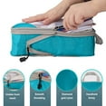 thumbnail image 3 of Sistema plegable comprimible del bolso del almacenamiento del bolso del almacenamiento del viaje multicolor de nylon de 4 piezas, 3 of 5