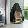 thumbnail image 3 of Xiao Hua 90.5x 78.7 inch black courtyard swing cover, egg shaped swing chair cover with zipper, waterproof, dustproof, heavy-duty weather resistant outdoor hanging chair cover, 1 piece, 3 of 4